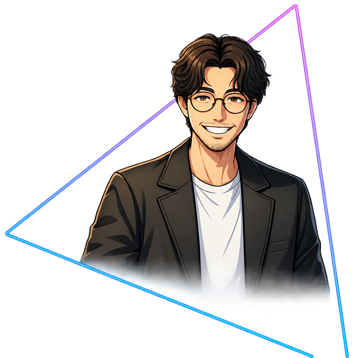 Illustrated portrait of director Joo Sung Min
