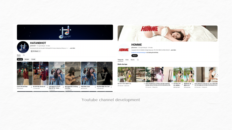 YouTube channel development