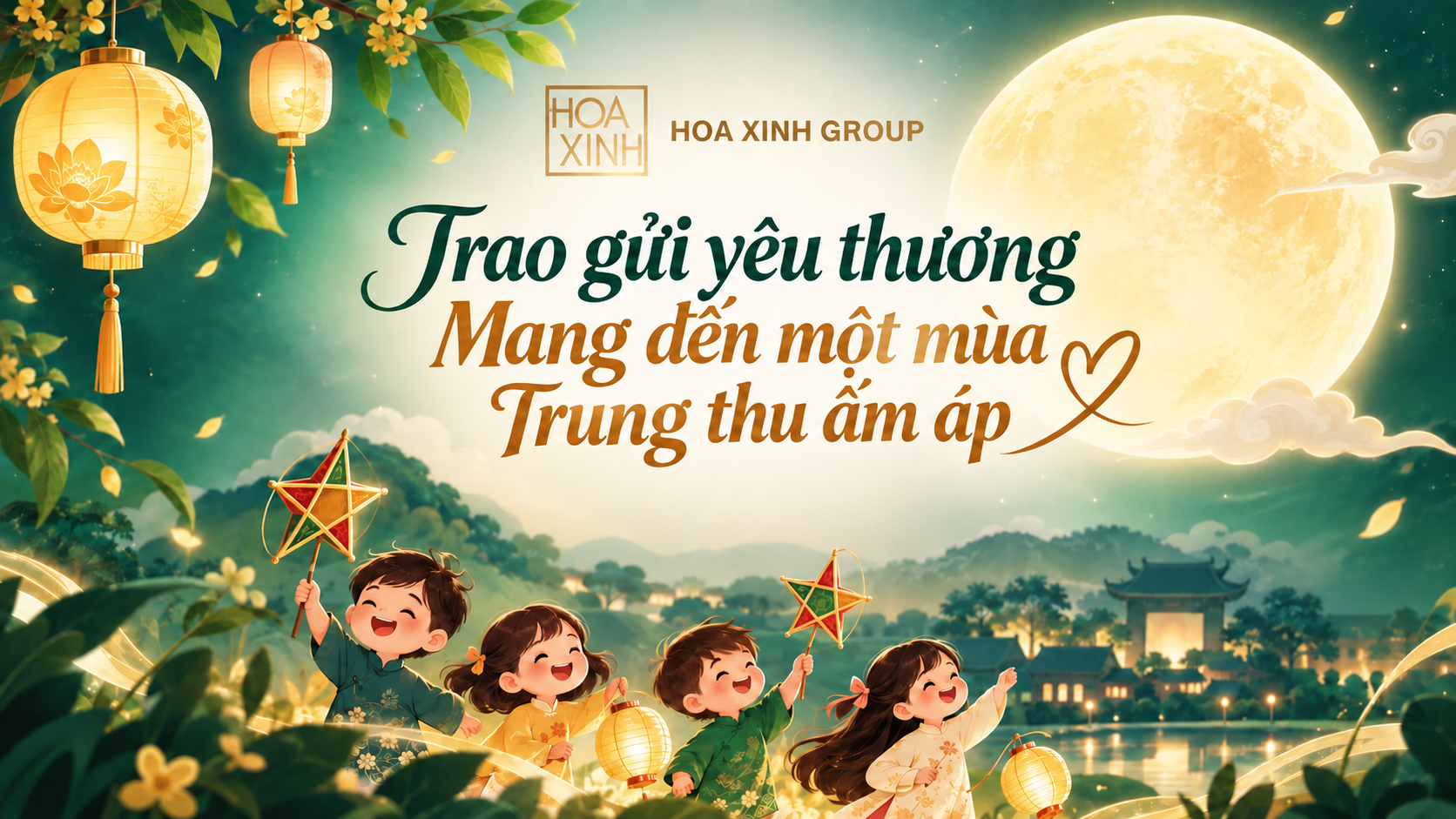HOA XINH GROUP TRAO GỬI YÊU THƯƠNG – MANG ĐẾN MỘT MÙA TRUNG THU ẤM ÁP CHO TRẺ EM VÙNG BIÊN